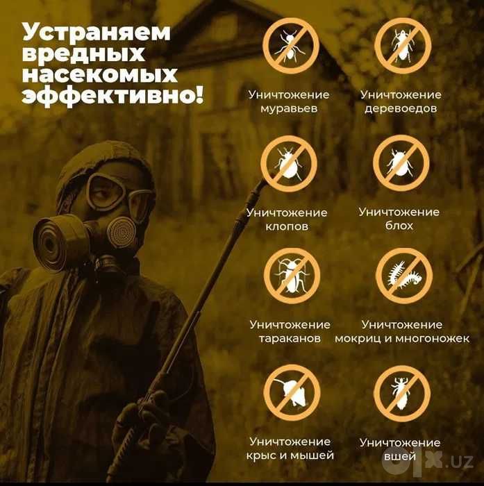 Уничтожение змей, скорпионов и насекомых с выездом