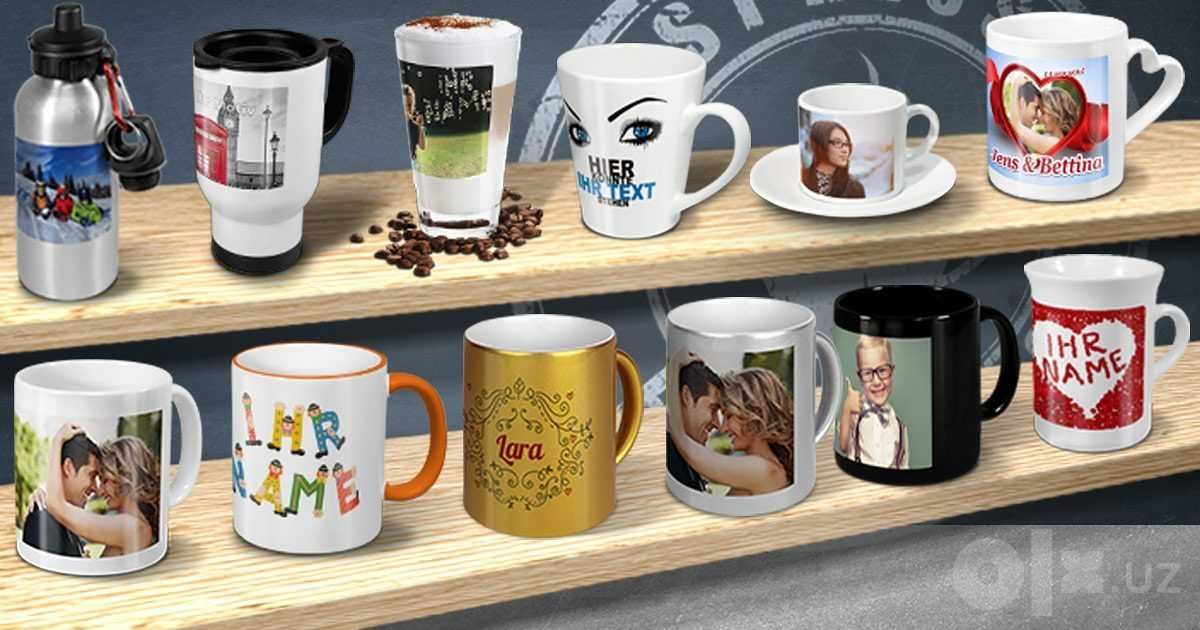 Печать логотипа и фото на керамических кружках