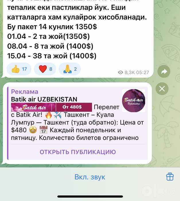 Настройка официальной рекламы Telegram Ads
