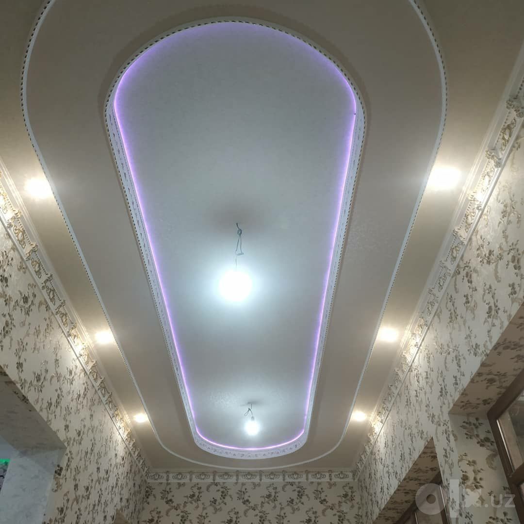 Гипсокартонные потолки, молдинг и LED подсветка