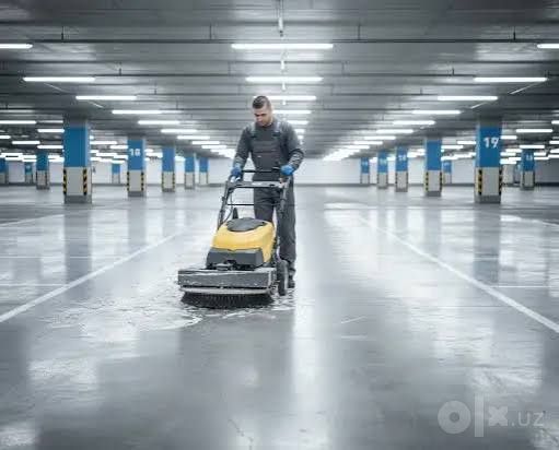 Уборка больших объектов: склады, стоянки, площади