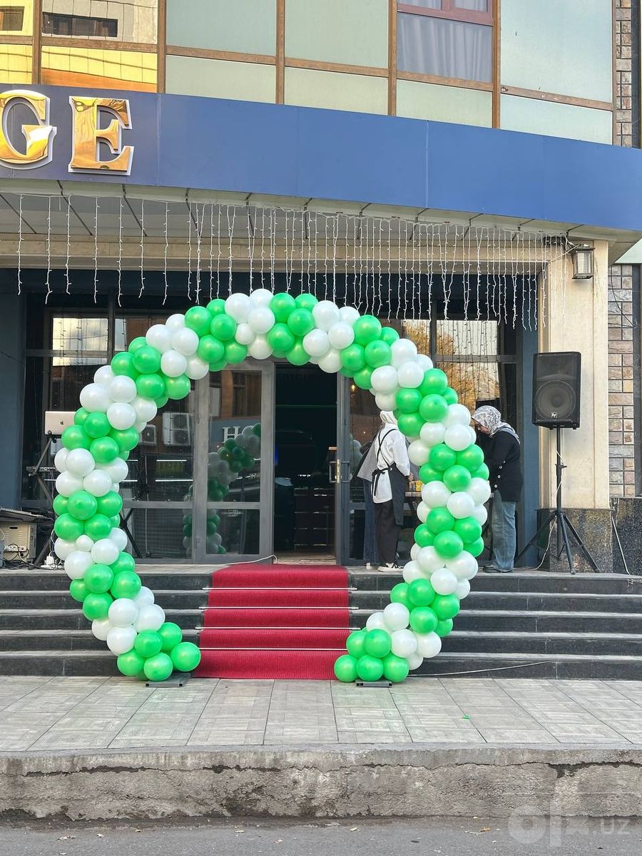 Оформление шарами и фотозона на свадьбу, выезд 24/7