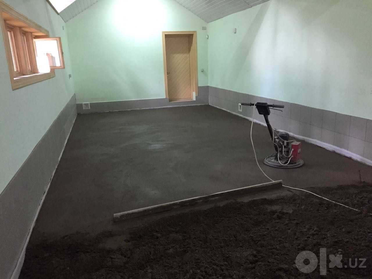 Сухая стяжка для квартир и производства