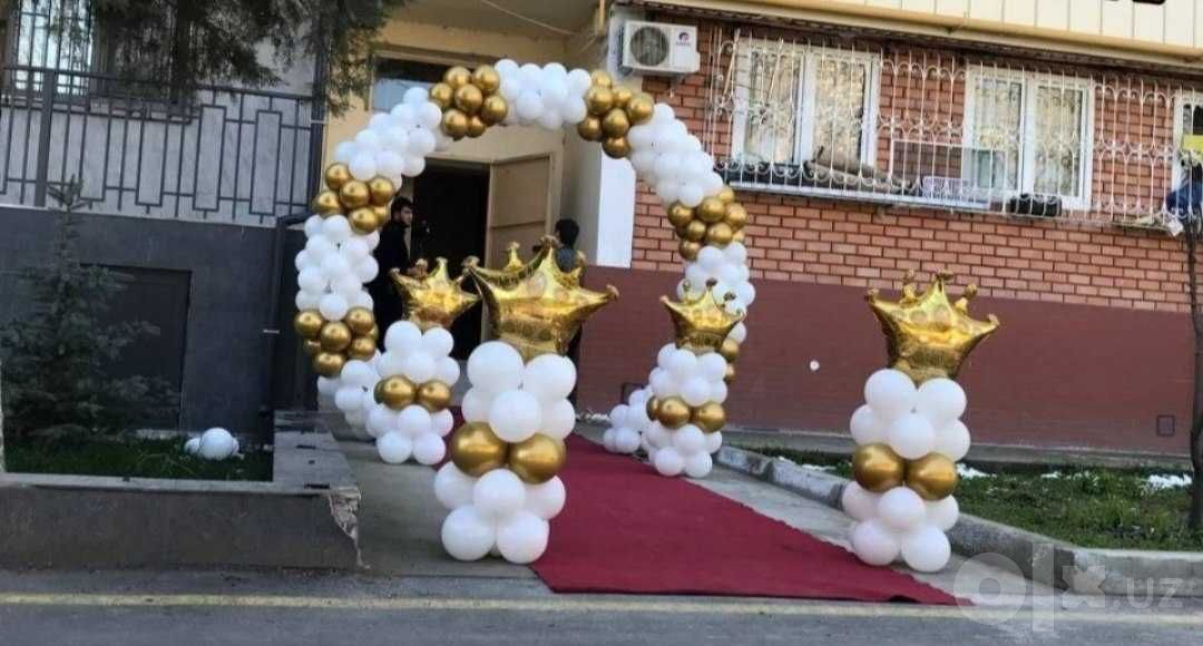 Оформление шарами выписки из роддома и дня рождения